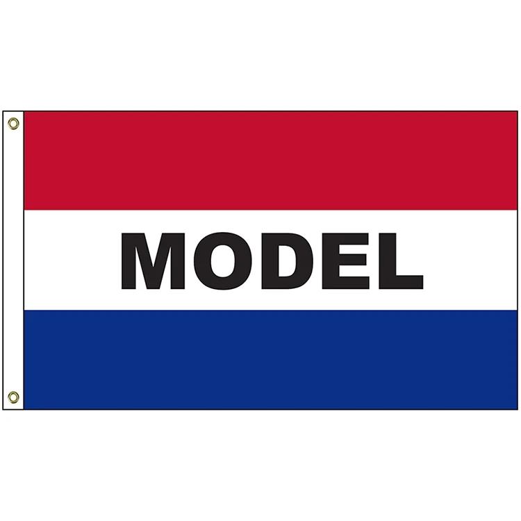 Model 3' x 5' Message Flag with Heading and Grommets 1