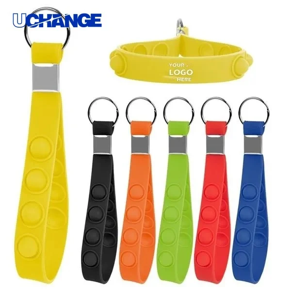 Silicone Bubble Stress Reliever Keychain 1