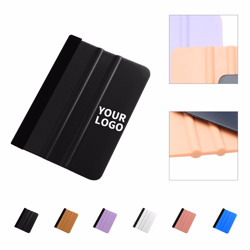 Suede Felt Film Squeegee With Square Scraper