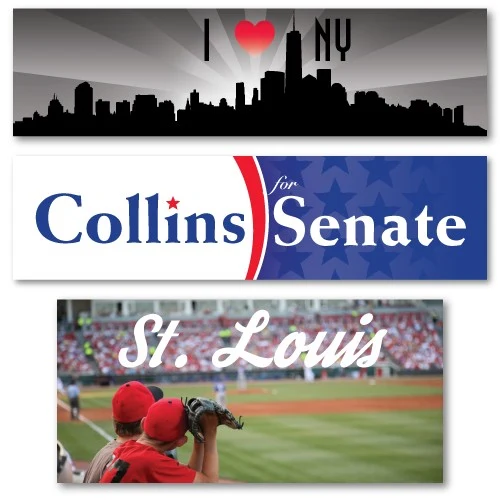 Laminated Rectangle Bumper Sticker FC 1