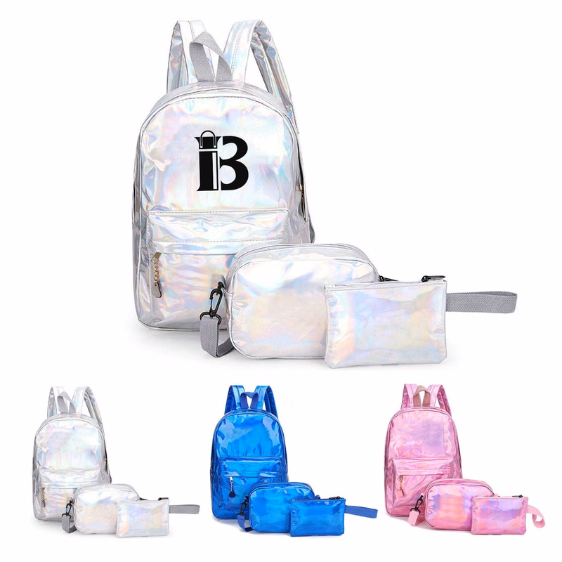 Customized Colorful Backpack 3-Piece Set