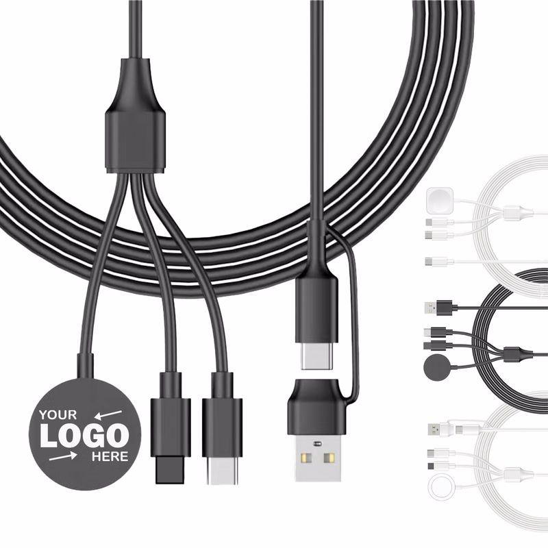 Custom Logo 3-in-1 Multi Interface Data Cable With 47in Length