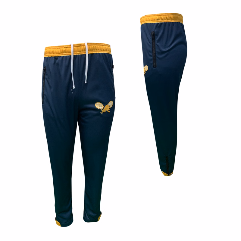 Women's Smooth Polyester Zipper Pants with Fleece Backing