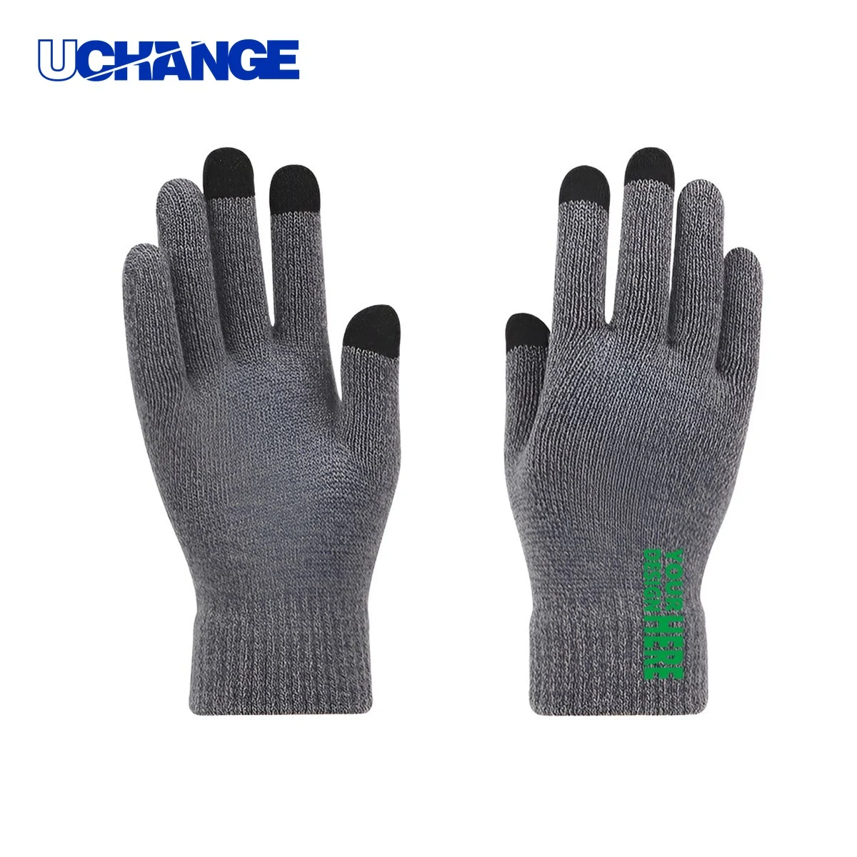 Knitted Touchscreen Gloves with Logo 1