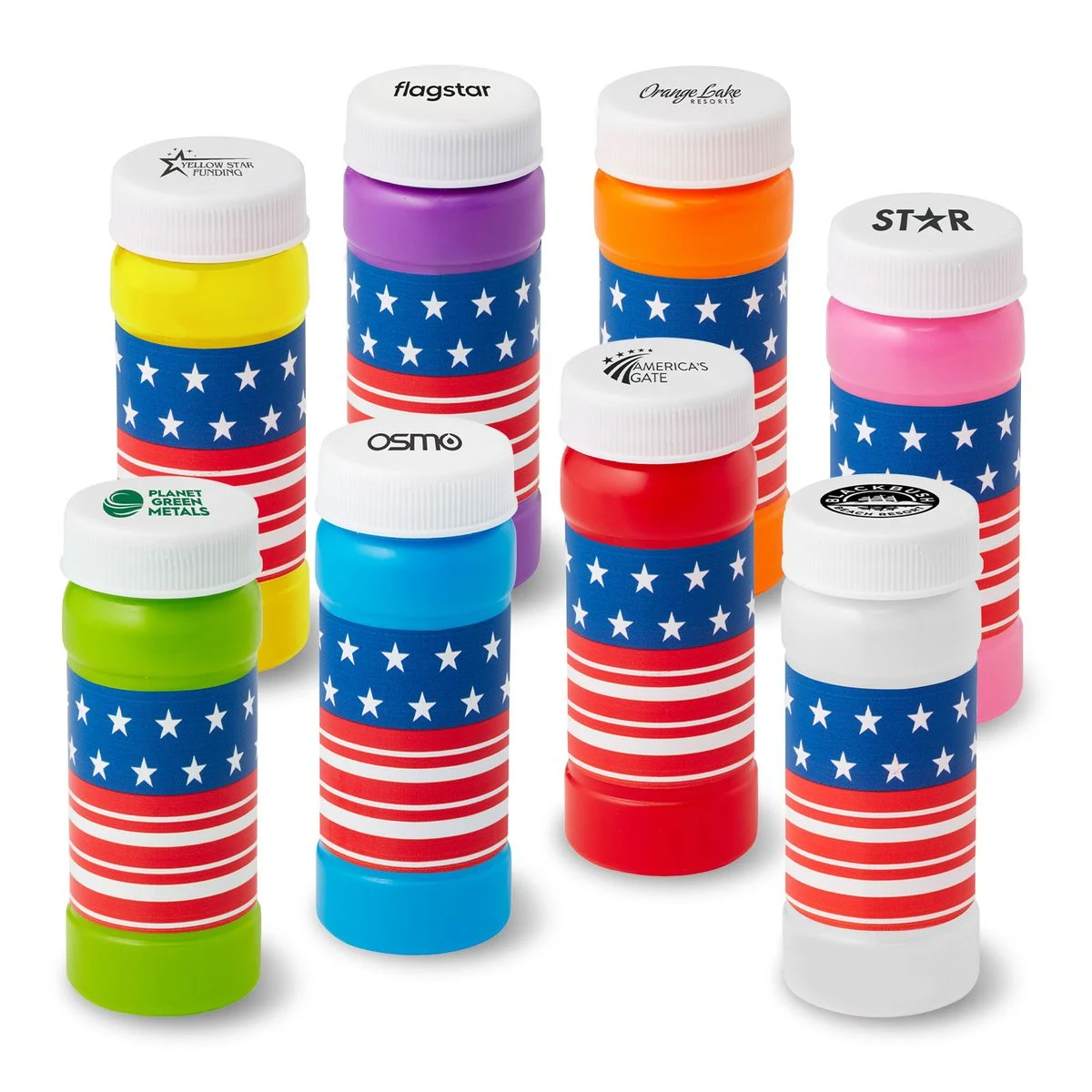 2 oz. Patriotic Bubbles Imprinted on Cap 1