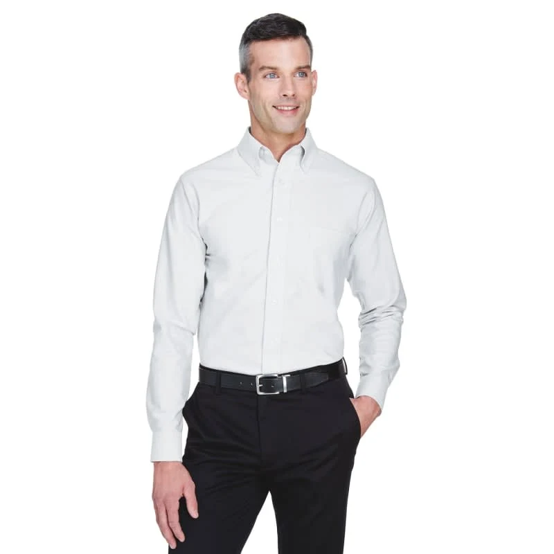 UltraClub Men's Classic Wrinkle-Resistant Long-Sleeve Oxford 1