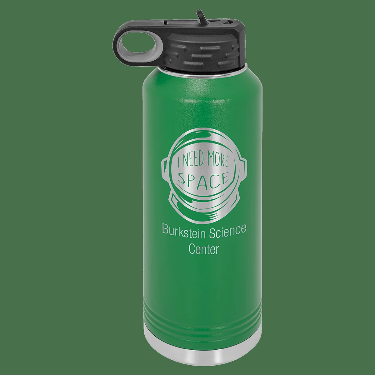 40 oz. Green Powder Coated Laser Engraved Polar Camel Water Bottles, custom water bottle with logo imprint 1