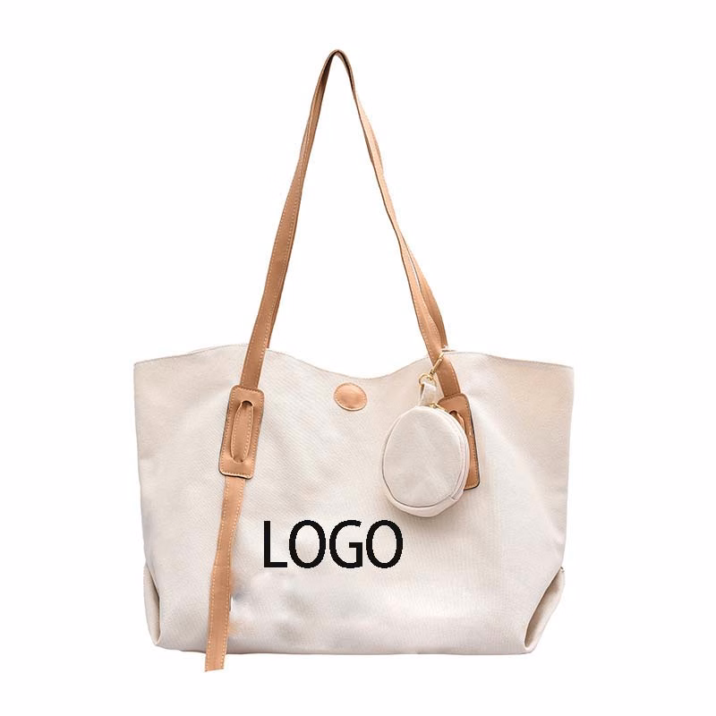 Washable Trendy Grocery/Shopping Canvas Tote Bags w/ Small Coin Purse