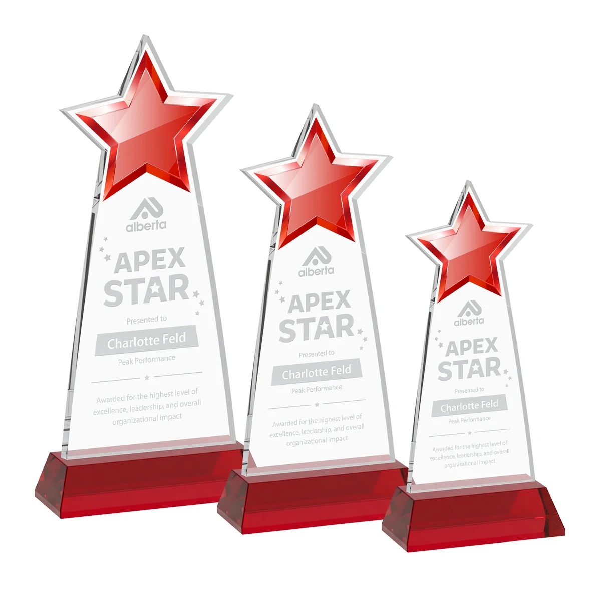 Starlite Award on Hartford Base - Red 1
