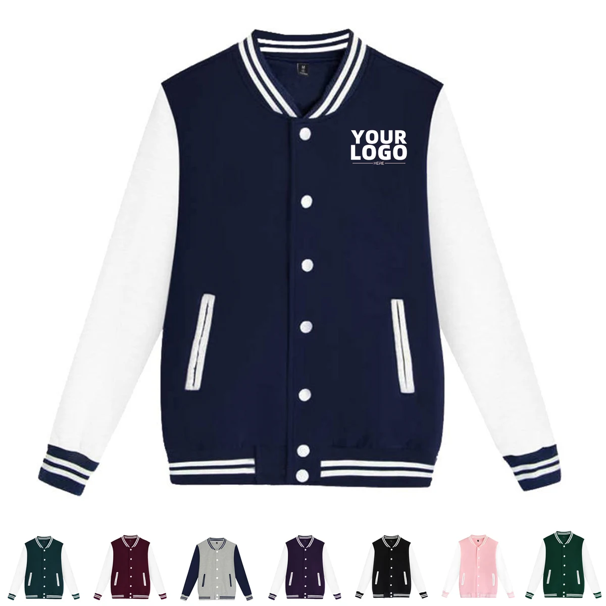 Unisex Long Sleeve Baseball Jacket 1
