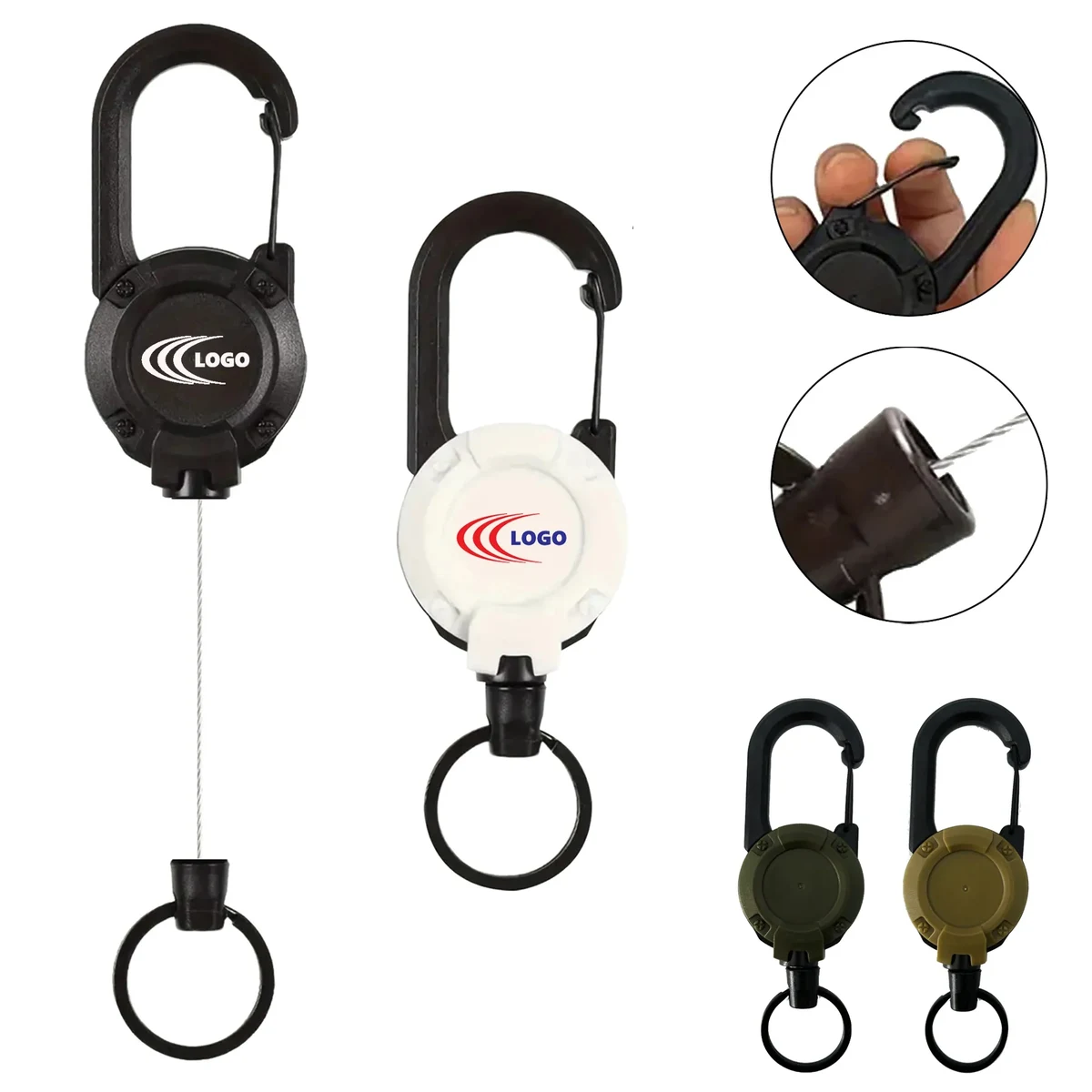 Spring Retractable Steel Wire Carabiner 1