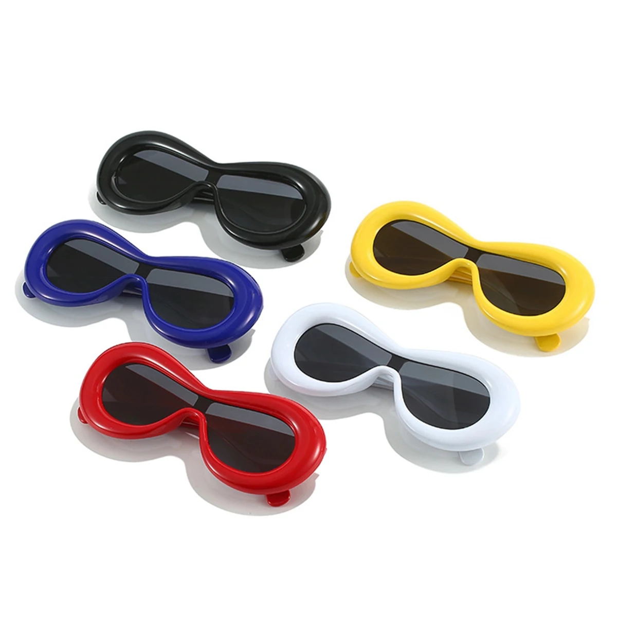 Oversized Thick Oval Y2K Sunglasses 1