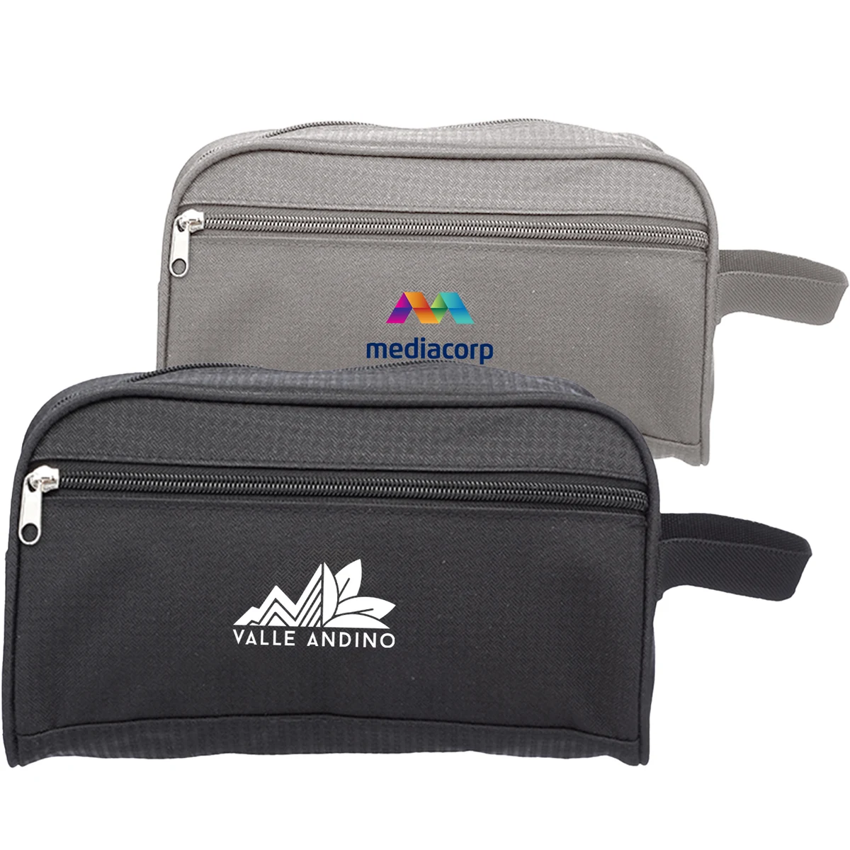 Classic Toiletry Bag w/ Handle & Side Zipper Pockets 1