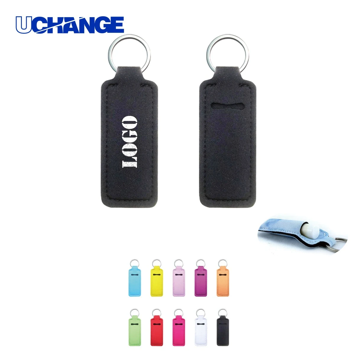 Neoprene Lipstick Keychain Holder 1