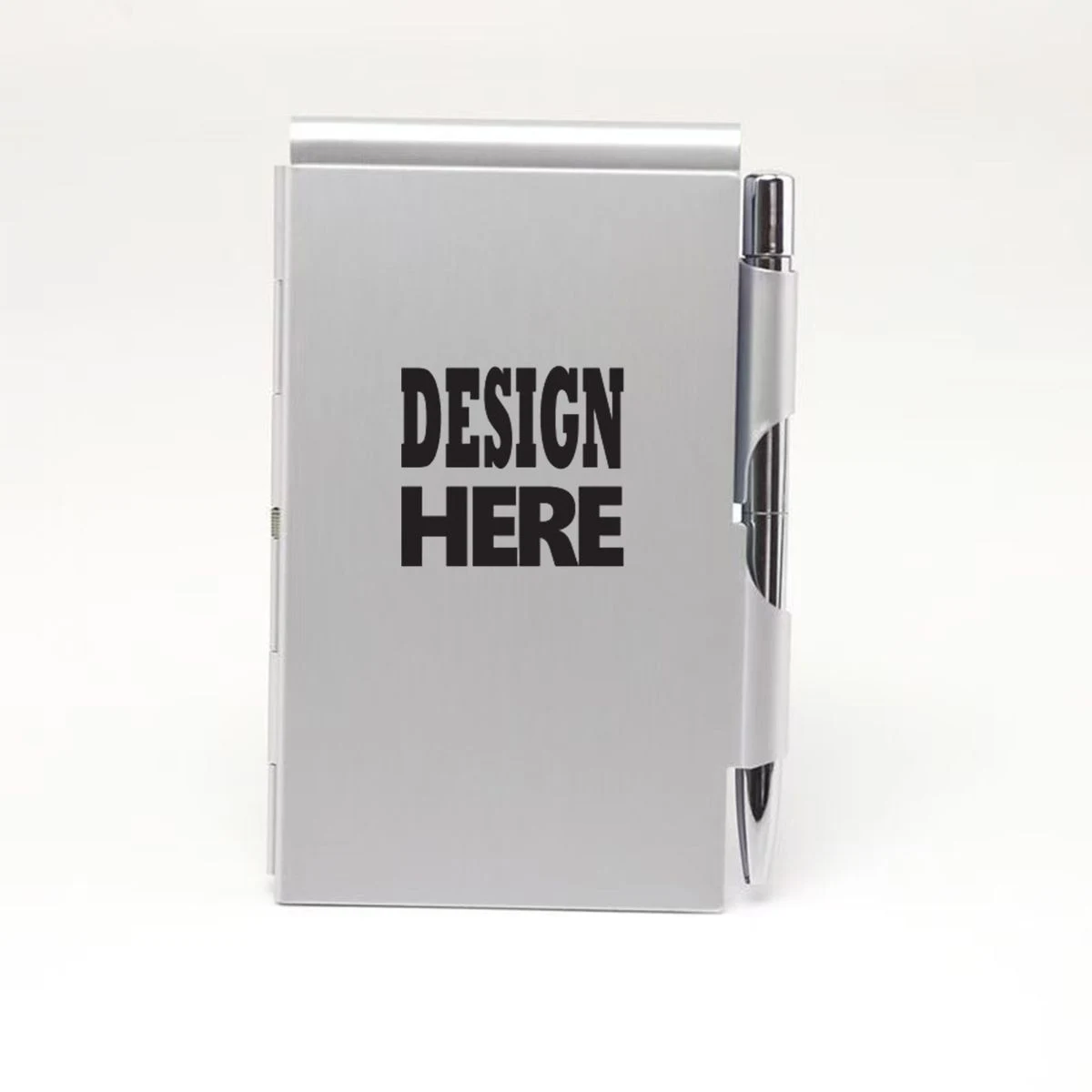 Aluminum Card Case With Pen Tearable Notebook Portable 1