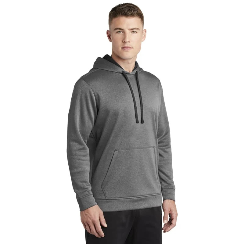 Sport-Tek PosiCharge Sport-Wick Heather Fleece Hooded Pullover., custom hoodie or sweatshirt with logo imprint 1