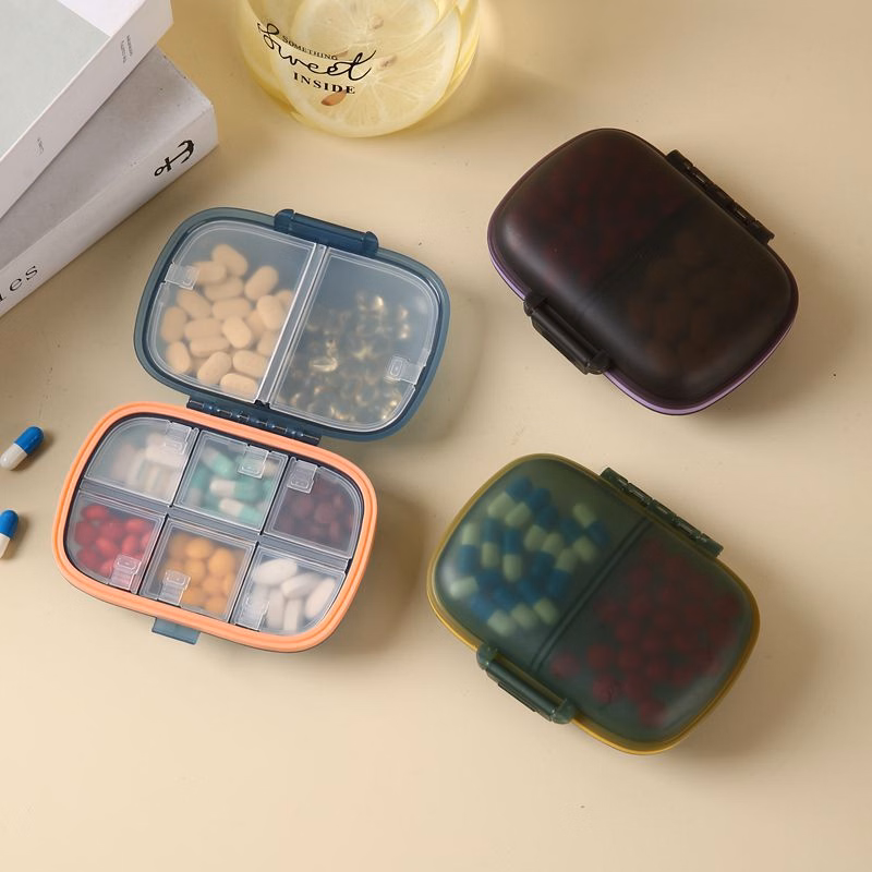 8 Compartments Portable Daily Pill Organizer