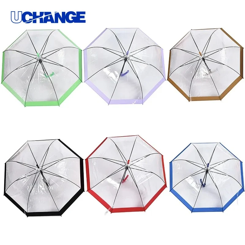 Clear Transparent Umbrella Minimalist Rain Cover 1