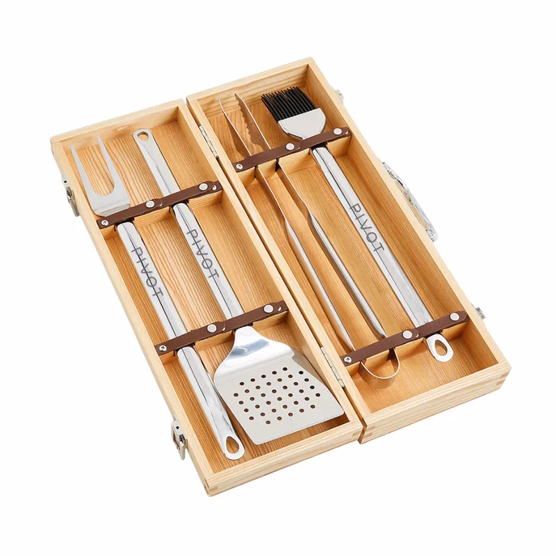 5-Piece Stainless Steel Grill Tool Set