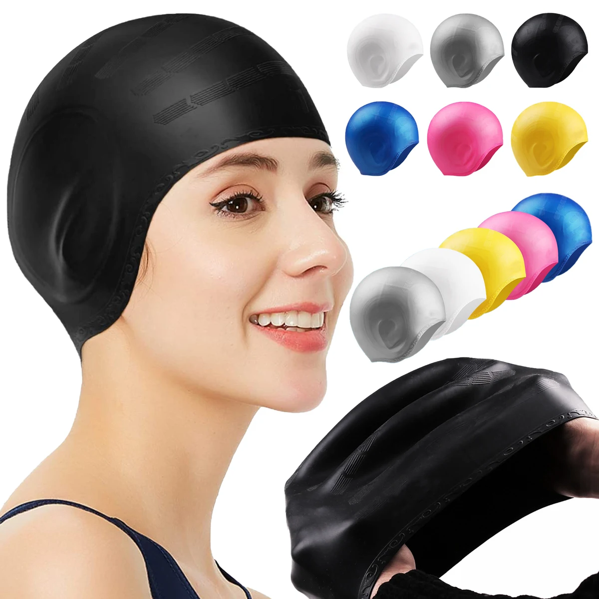 Silicone Swim Waterproof Cap Protect Ears 1
