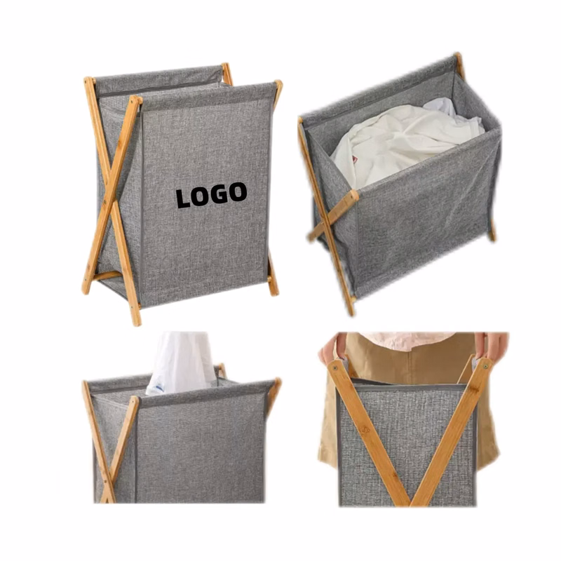 Foldable linen large capacity storage basket