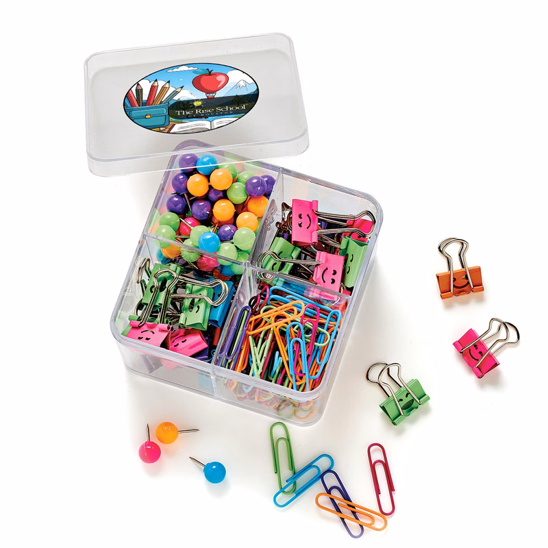 SUPPLY LINE® SQUARE CLIPS & PINS SET NEON