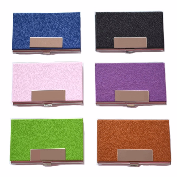 PU Leather & Metal Professional Business Card Case
