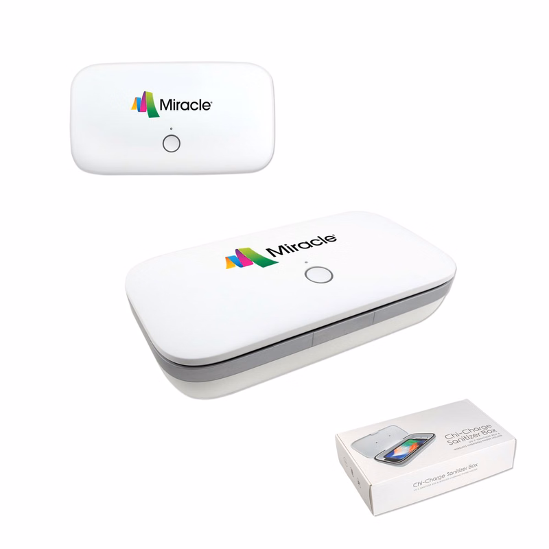 Chi-Charge UV-C Phone Sanitizer Box with Wireless Charging Station