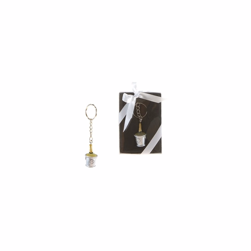 Party Gift Key Chain - Champagne Bottle in Bucket of Ice