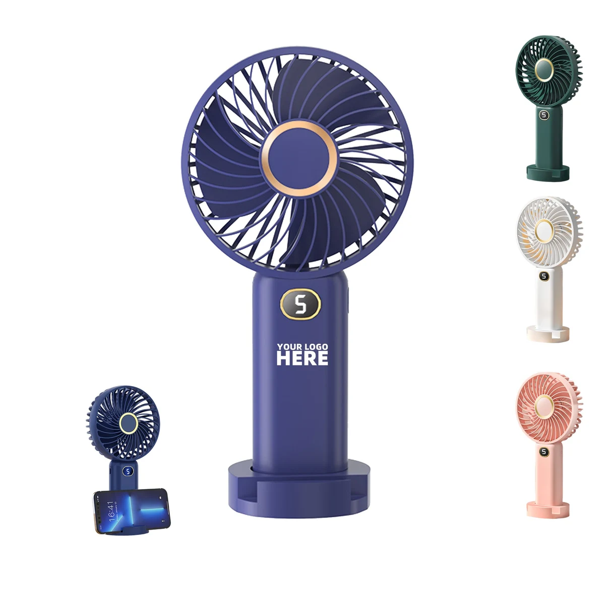 5 Speed Handheld Fan With Stand 1