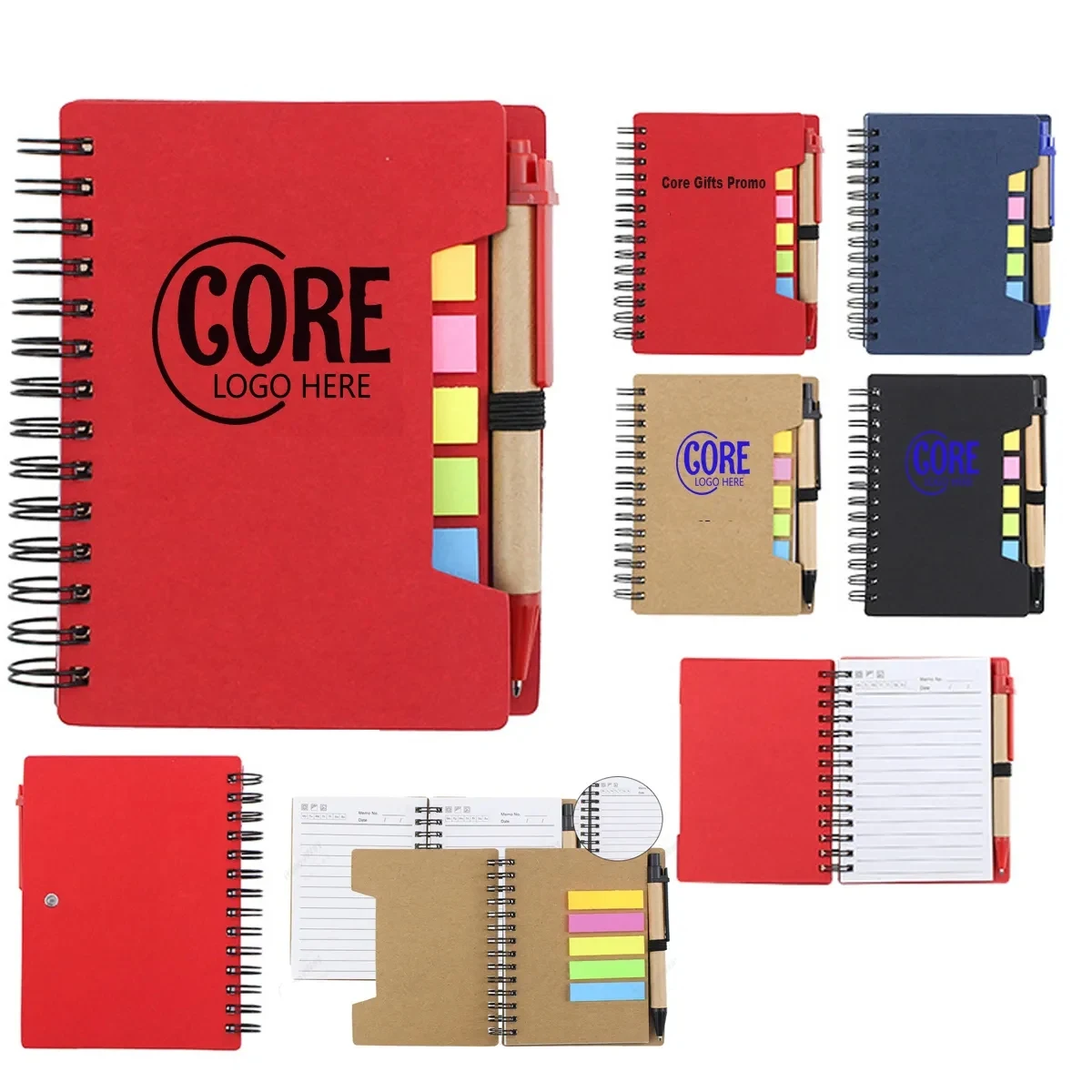 Custom Notebook With Sticky Notes and Pen 1