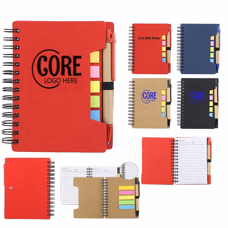 Custom Notebook With Sticky Notes and Pen