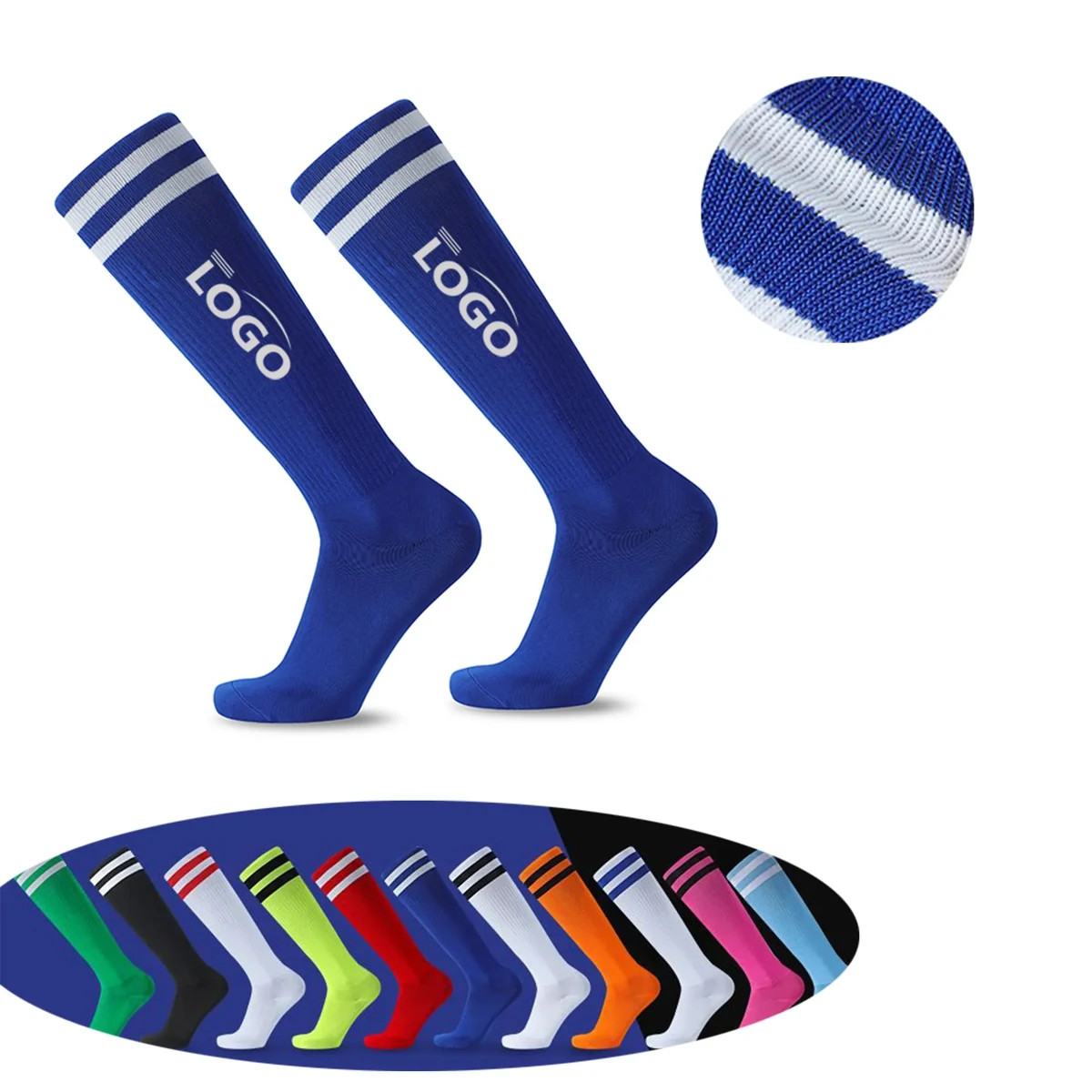 Knee High Striped Tube Athletic Socks 1