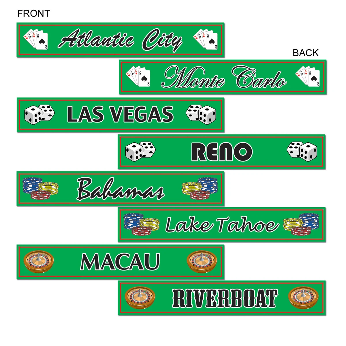 Gambling Destination St Sign Cutouts 1