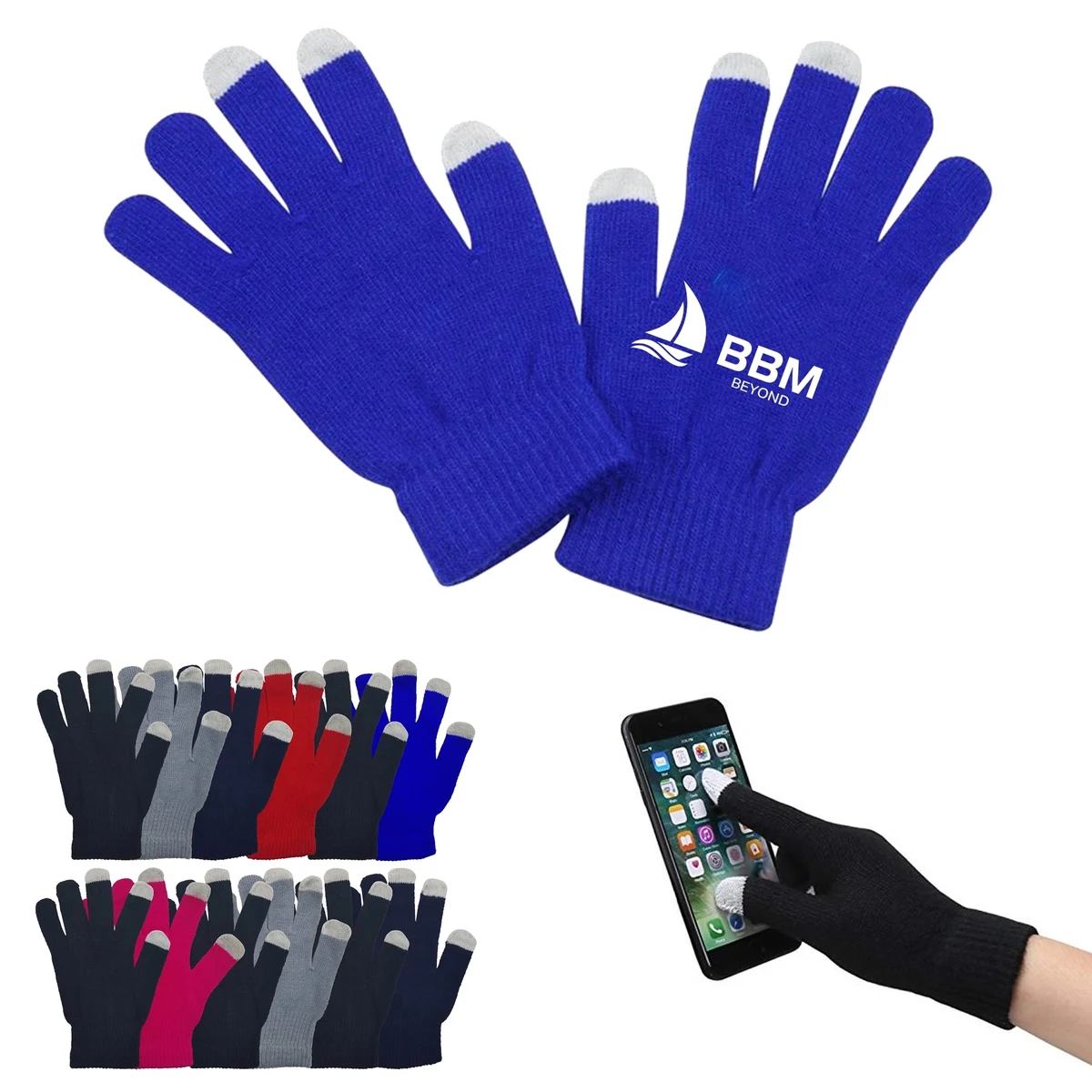 Warm Solid Touchscreen Gloves 1