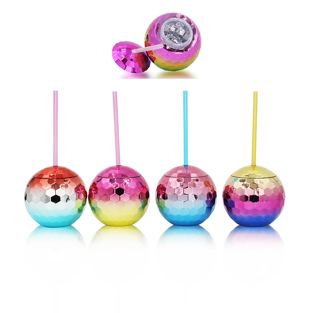 500ML Disco Ball Cup with Drinking Straw 1