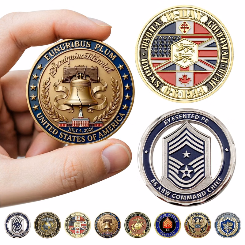 2" Custom-Shaped Die-Struck Challenge Coin