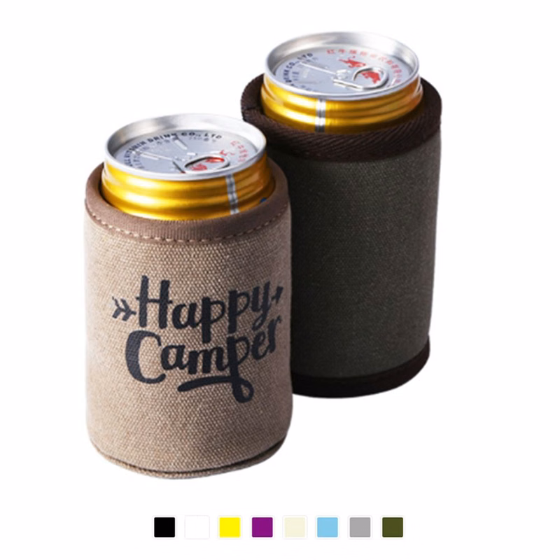 Insulated Canvas Can Bottle Cooler