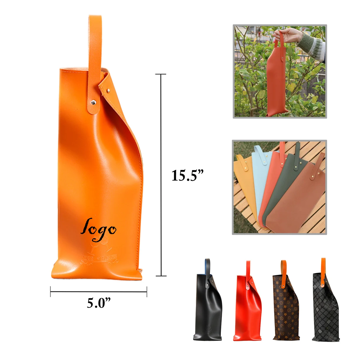 MOQ50 Elegant PU Leather Wine Carrier Gift Box 1