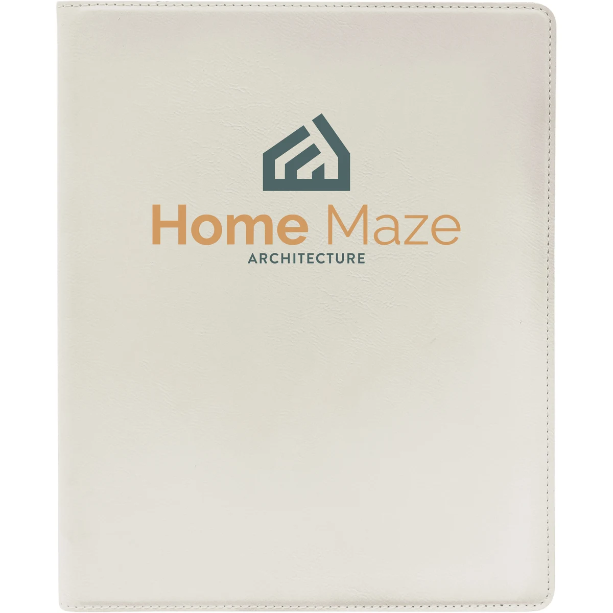 9" x 12" Leatherette White Portfolio 1