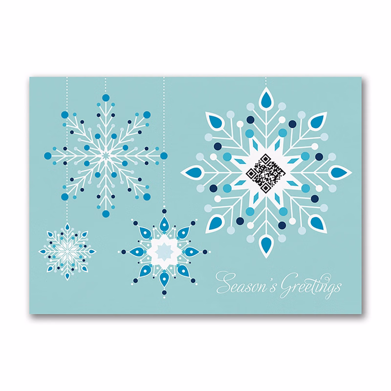 Snowflake QR Code Card