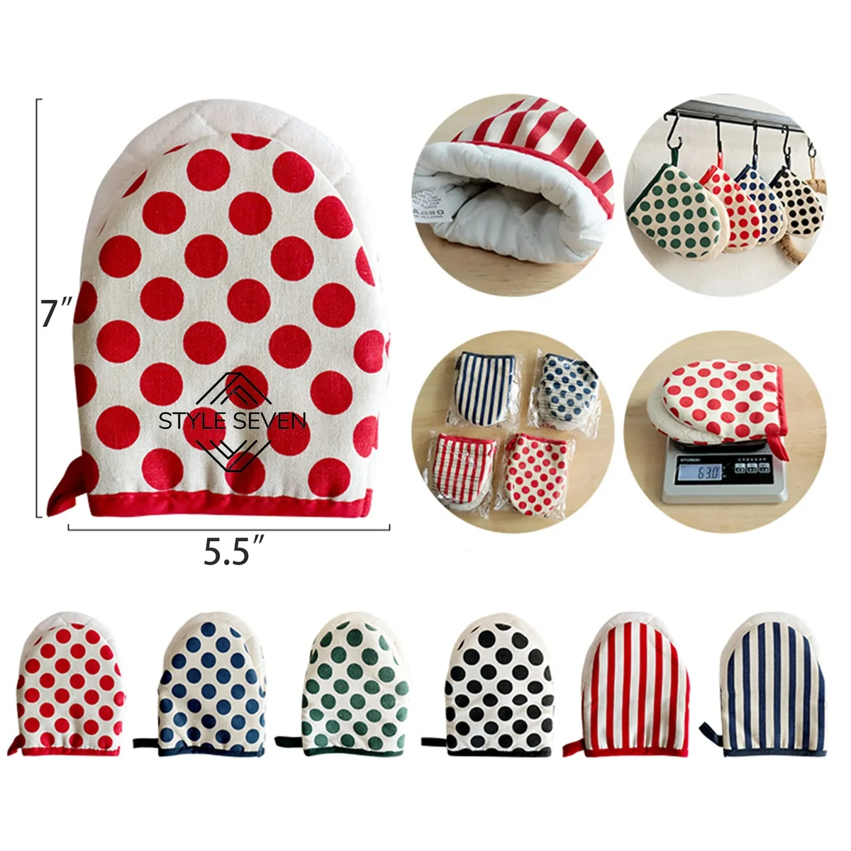 Full Color Cotton Oven Mitts 1