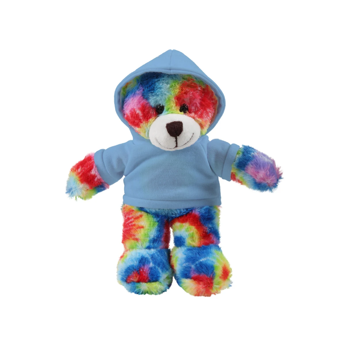 soft plush Tie Dye Bear with hoodie 1