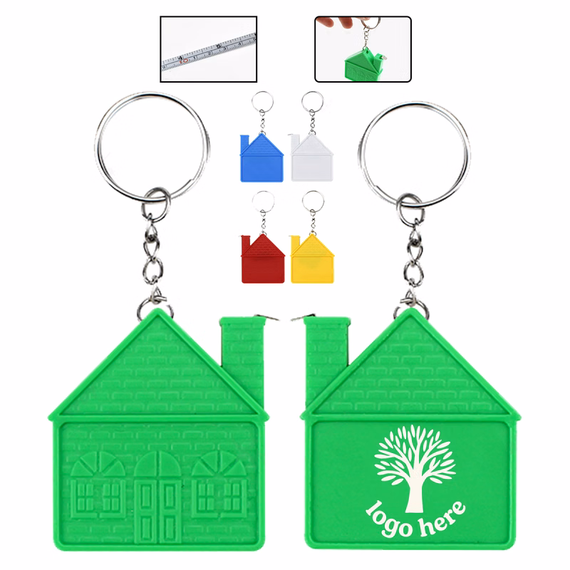 Compact Building Tape Measure Keychain
