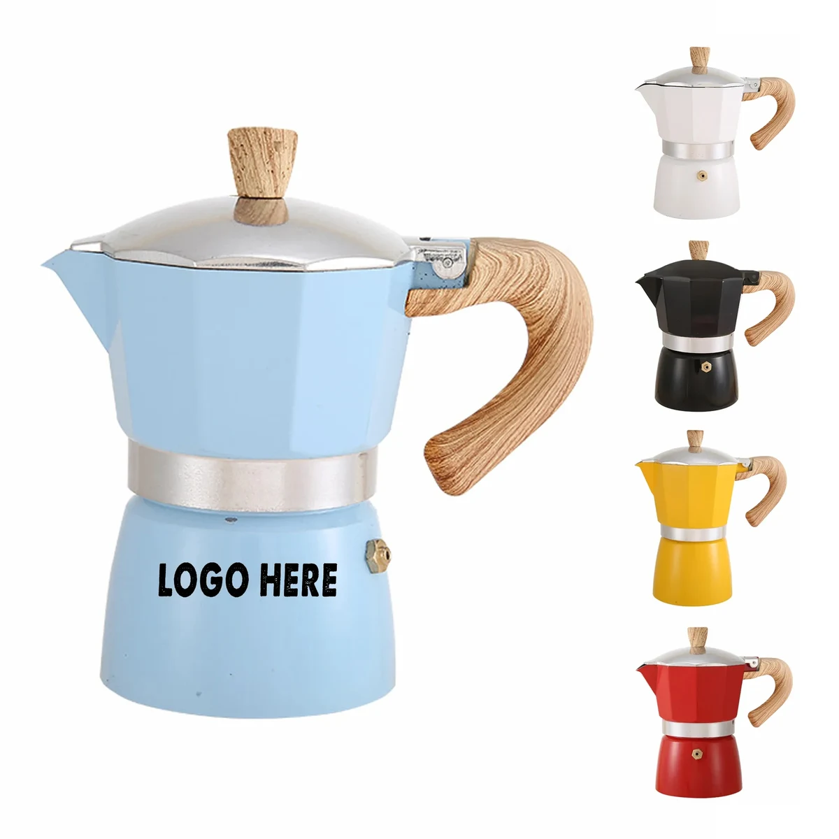 Wood Handle Coffee Pot 1