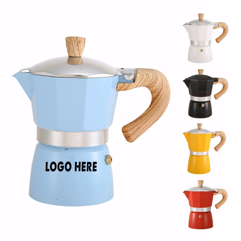 Wood Handle Coffee Pot