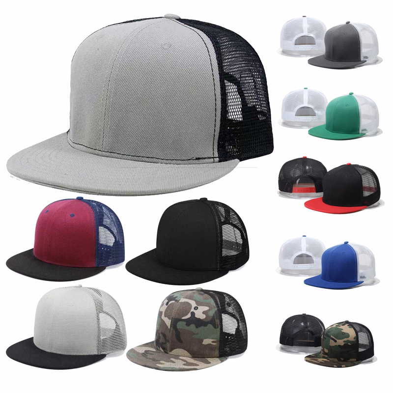 Flat Brim Mesh Baseball Cap