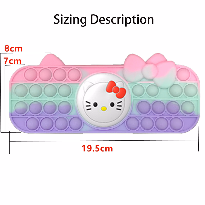 Silicone Popper Fidget Pencil Case for Girls
