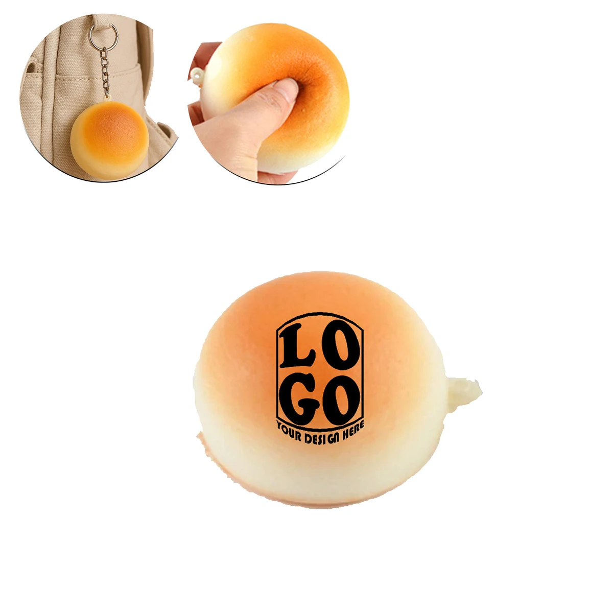 Custom Logo Bread Stress Ball 1