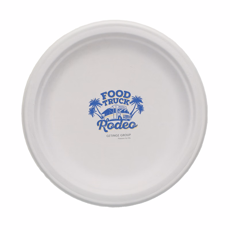 9.000" Eco Molded Fiber Plate Round Tradition Print